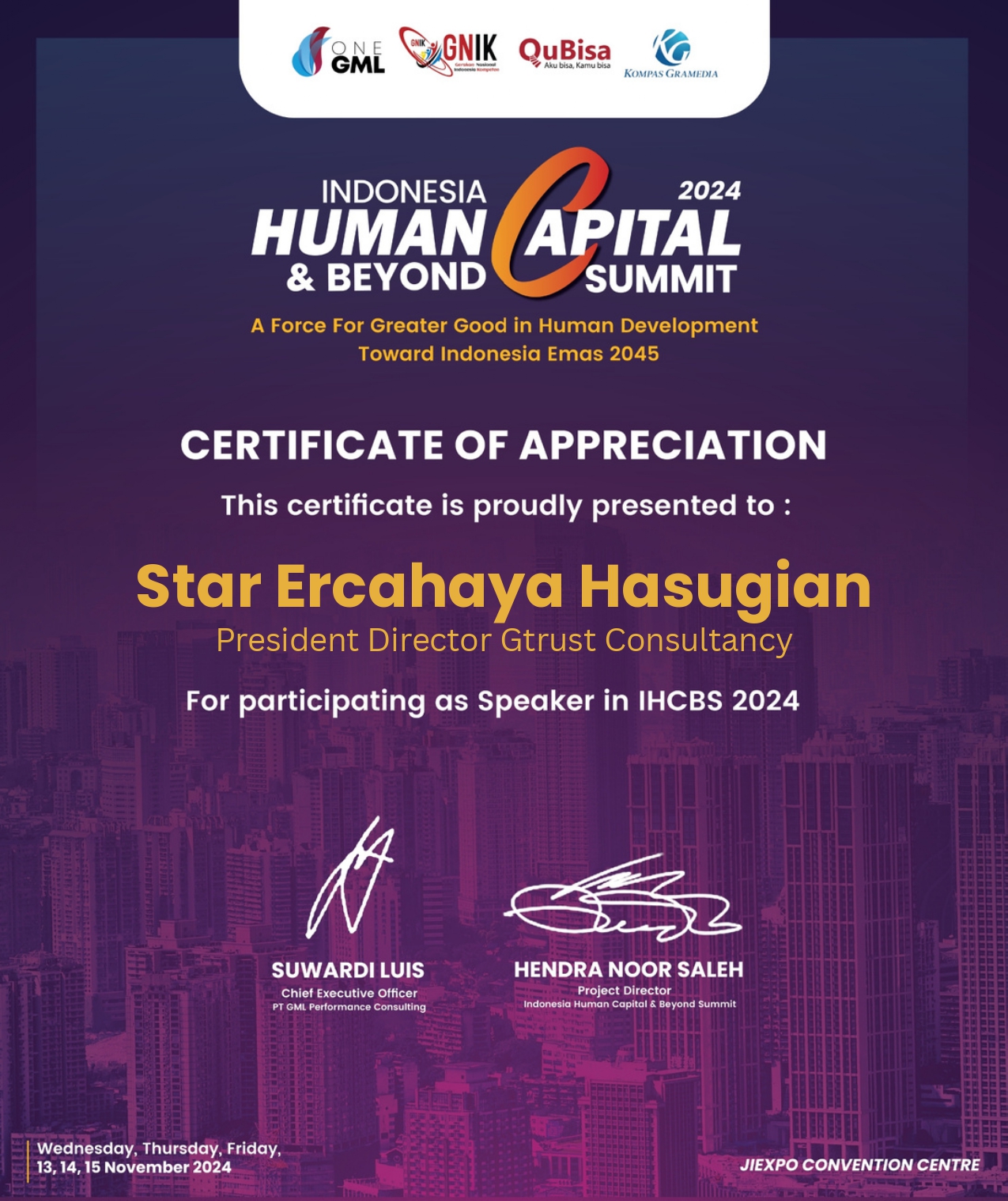 Indonesia Human Capital & Beyond Summit 2024